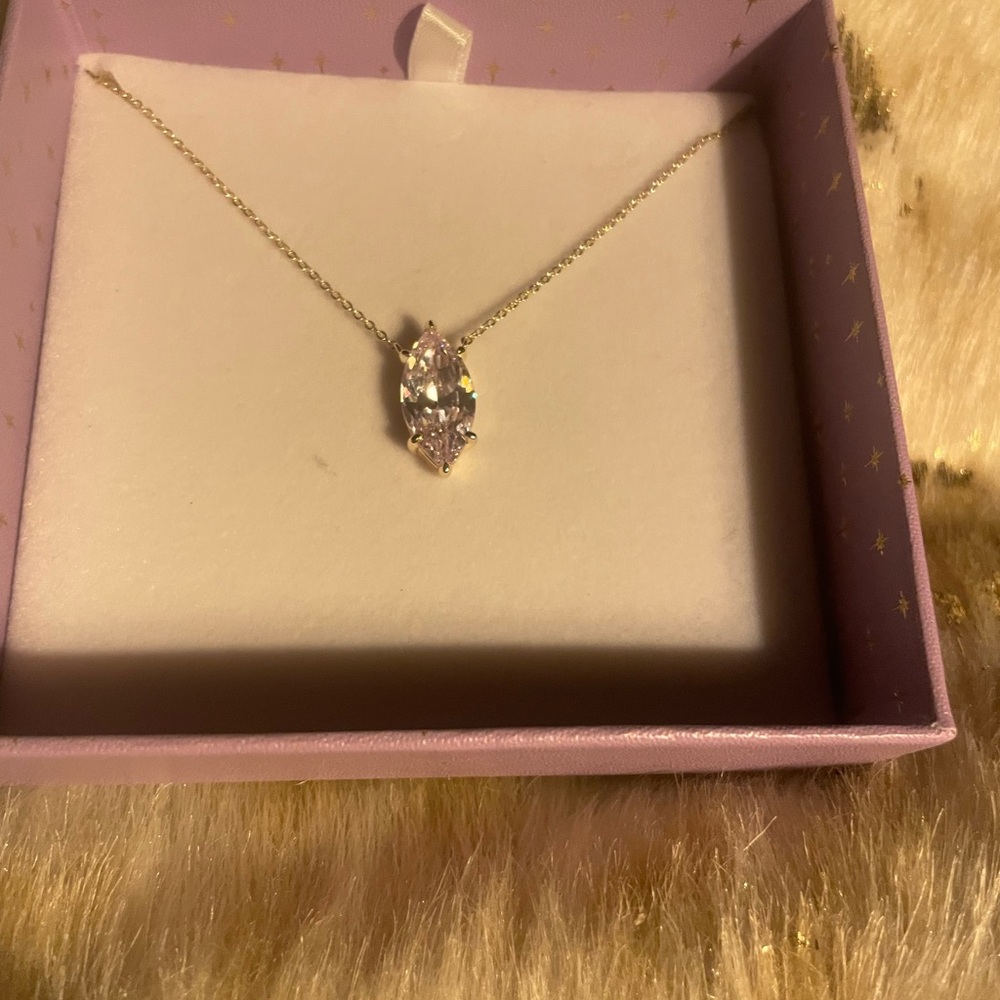 Melinda Maria Silver Necklace with Sparkling Gem